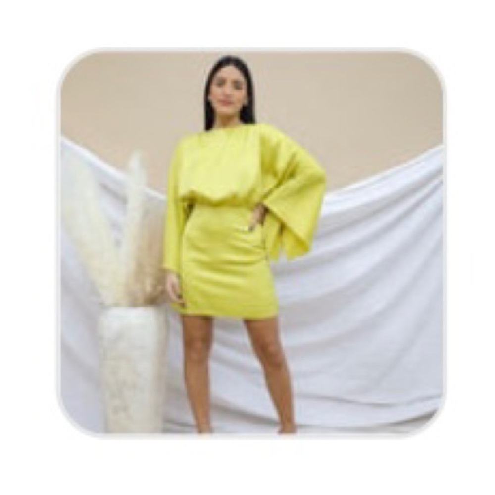NWT Lime bell-sleeved dress